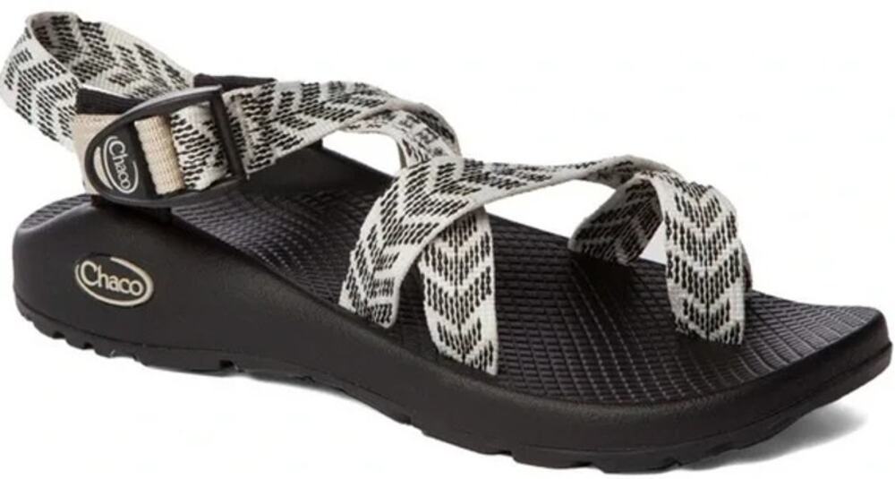 Chaco Z2 Classic Sports Sandal Antimicrobial Arrow Strap Toe Loop Black White 8